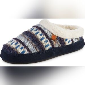 Acorn Women's Striped Blue and Cream Slippers